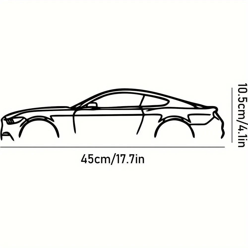 Border Metal Line Sports Car Wall Decoration