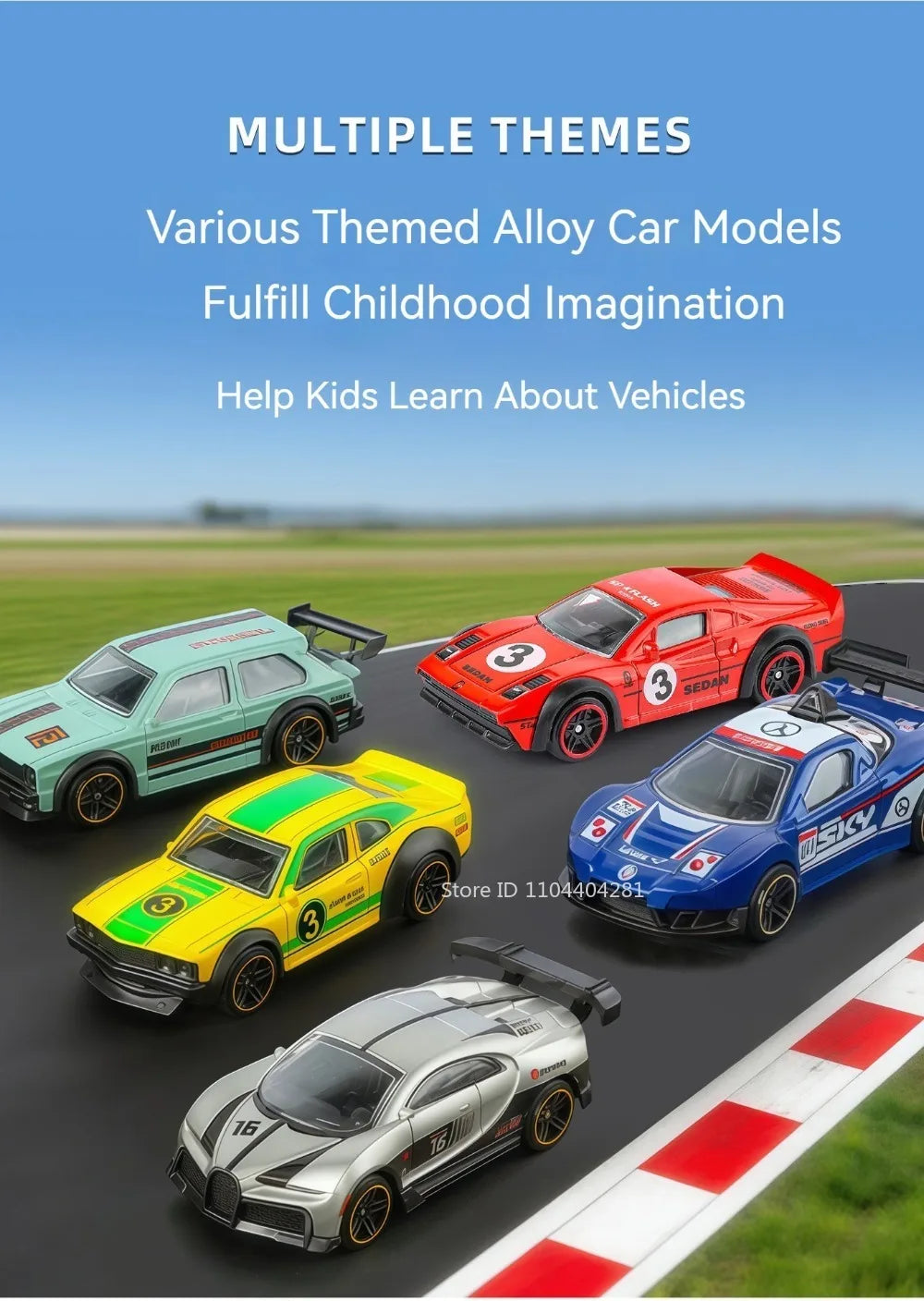 Sports Car Series Alloy Diecast Toys 1:64 Set