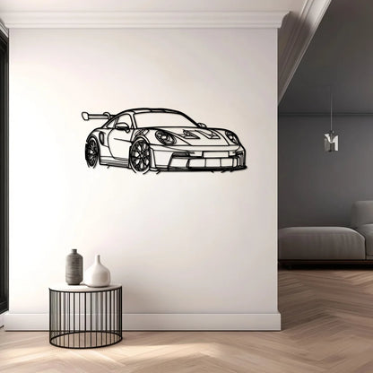 1pc for Supercar Metal Wall Art - 15.75" x 6.32" Dynamic Racing Car Outline Sculpture