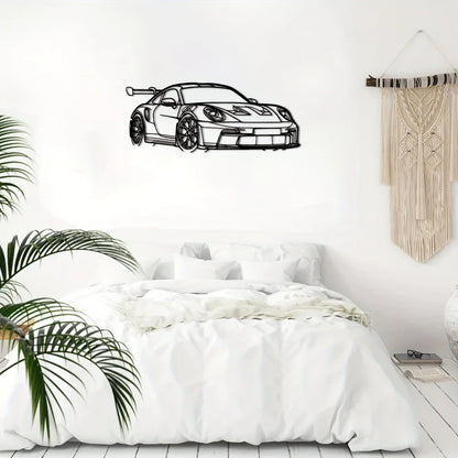 1pc for Supercar Metal Wall Art - 15.75" x 6.32" Dynamic Racing Car Outline Sculpture