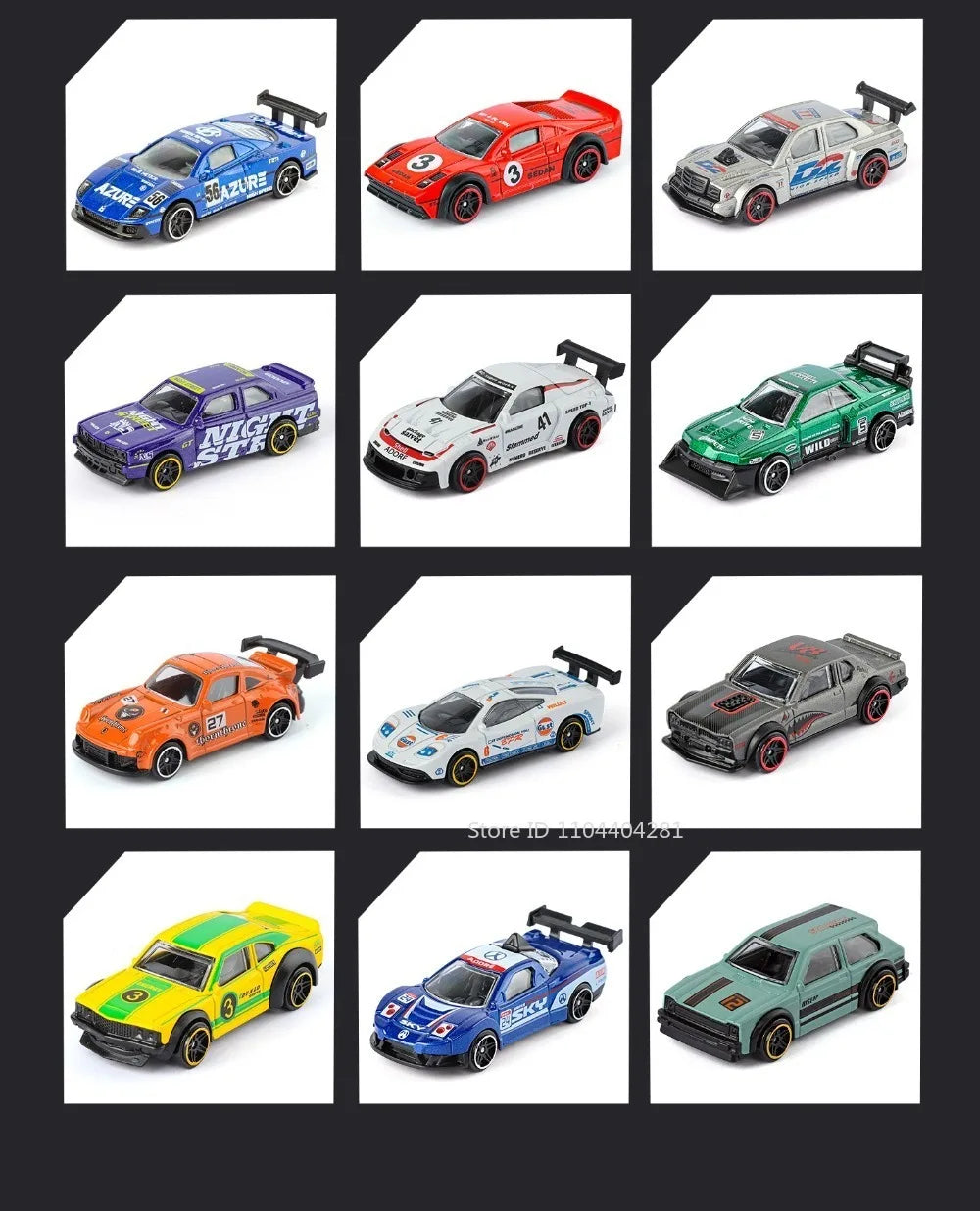 Sports Car Series Alloy Diecast Toys 1:64 Set