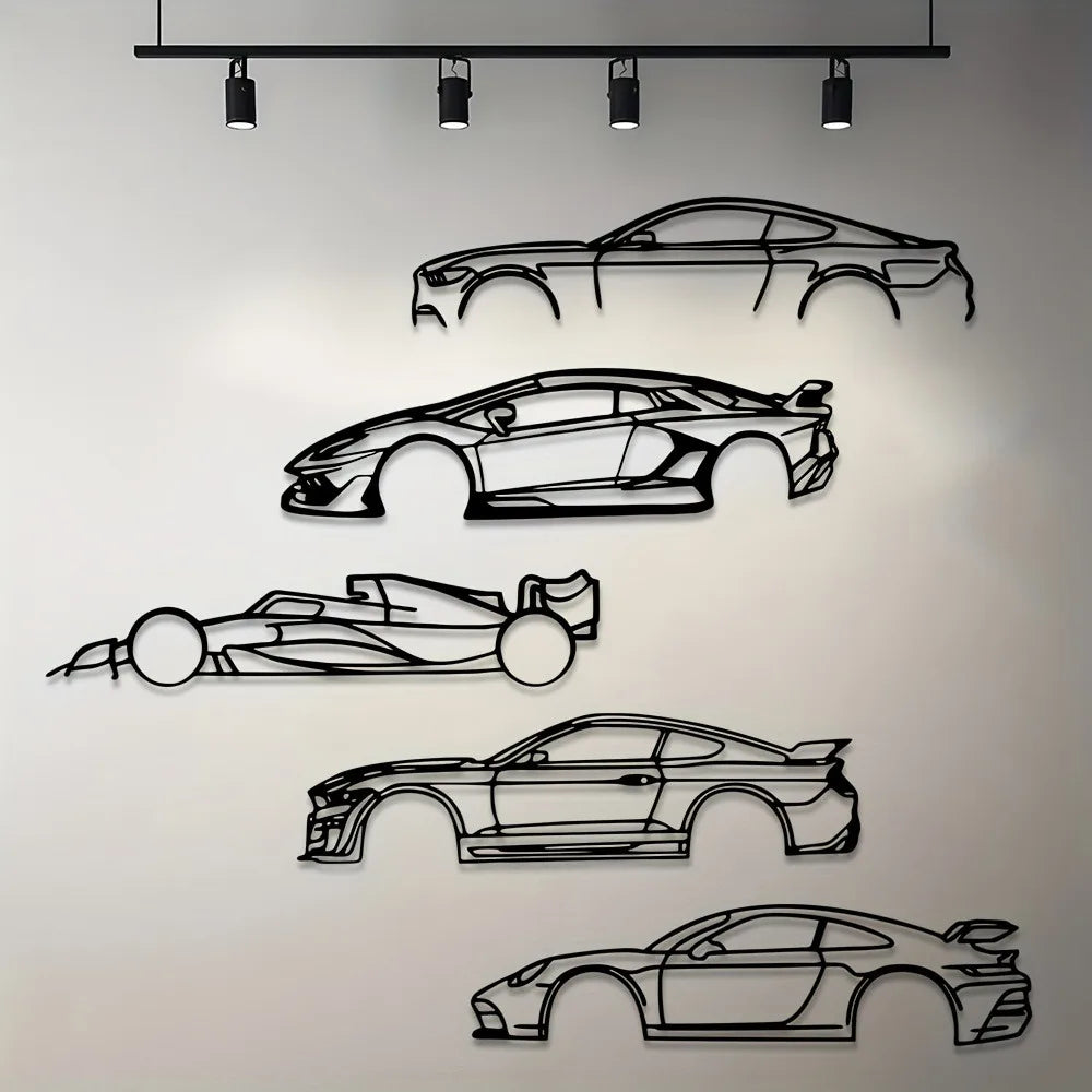 Border Metal Line Sports Car Wall Decoration