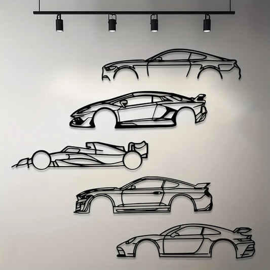 Border Metal Line Sports Car Wall Decoration