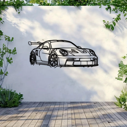 1pc for Supercar Metal Wall Art - 15.75" x 6.32" Dynamic Racing Car Outline Sculpture