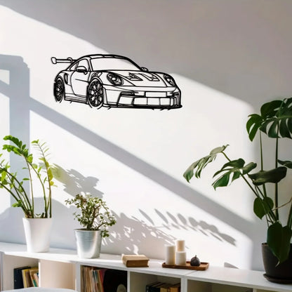 1pc for Supercar Metal Wall Art - 15.75" x 6.32" Dynamic Racing Car Outline Sculpture