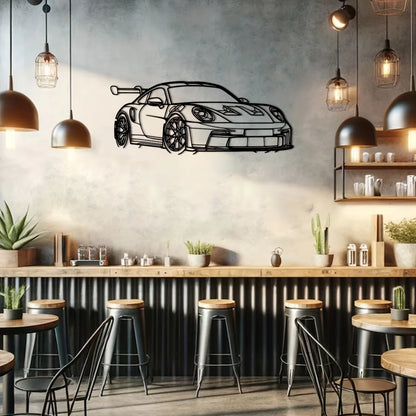1pc for Supercar Metal Wall Art - 15.75" x 6.32" Dynamic Racing Car Outline Sculpture