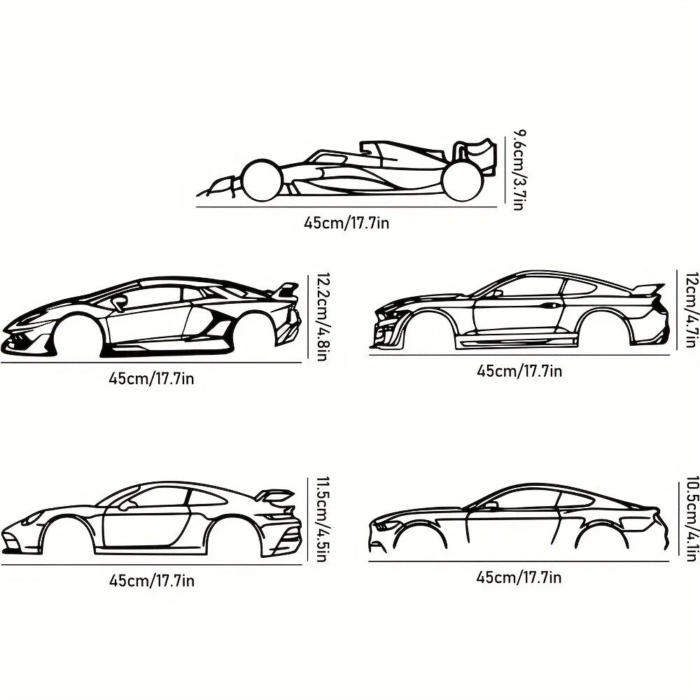 Border Metal Line Sports Car Wall Decoration