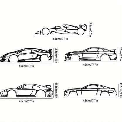 Border Metal Line Sports Car Wall Decoration