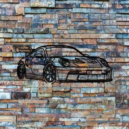 1pc for Supercar Metal Wall Art - 15.75" x 6.32" Dynamic Racing Car Outline Sculpture