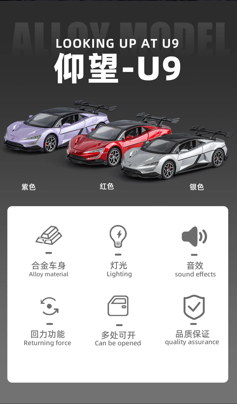 BYD LOOK UPAT U8 U9 ideal L9 AITO M7 M8 M9 SUV 1:24