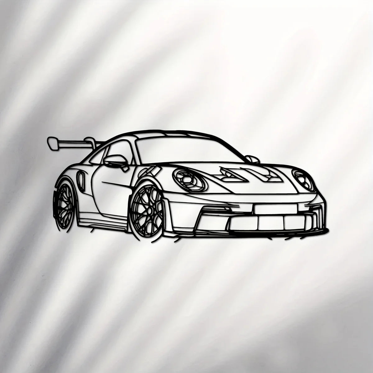 1pc for Supercar Metal Wall Art - 15.75" x 6.32" Dynamic Racing Car Outline Sculpture