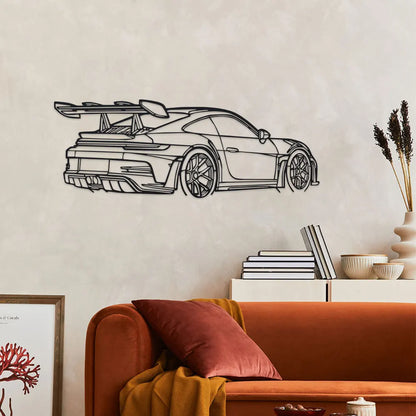 Car Metal Wall Art with Spoiler & Exhaust Pipes