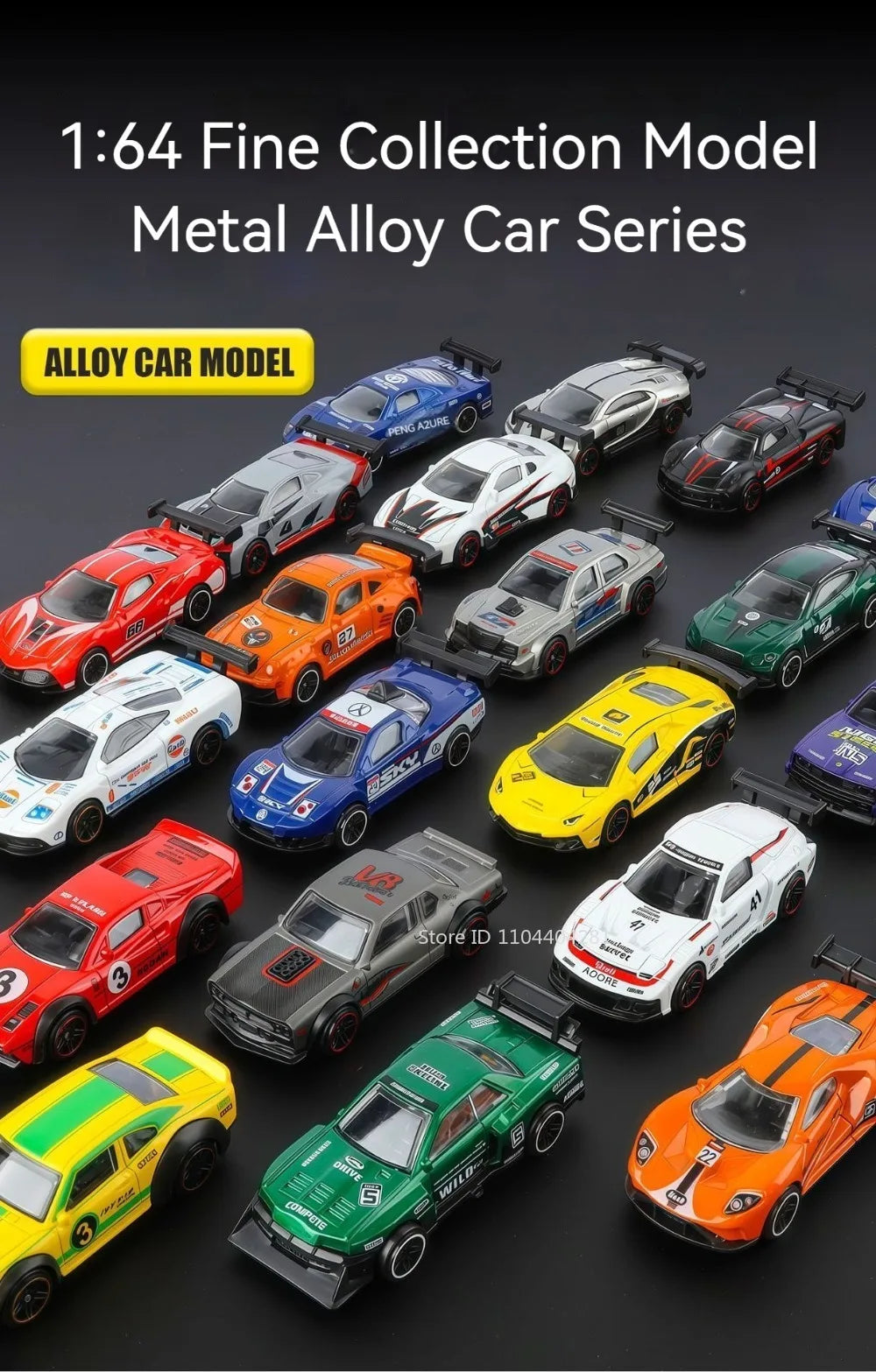 Sports Car Series Alloy Diecast Toys 1:64 Set