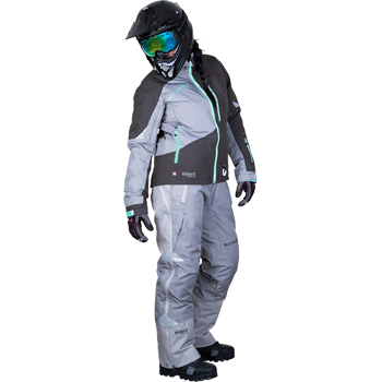 Motorfist Women's Empress Snowmobile Jacket  MOTOFIST 20924-3419 gray/stealth/cockatoo XL